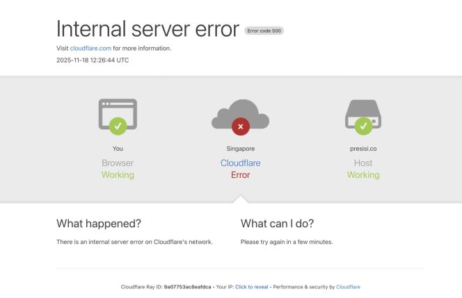 
					Cloudflare Down, Sejumlah Platform Besar Ikut Terdampak: Ini Daftar Layanannya